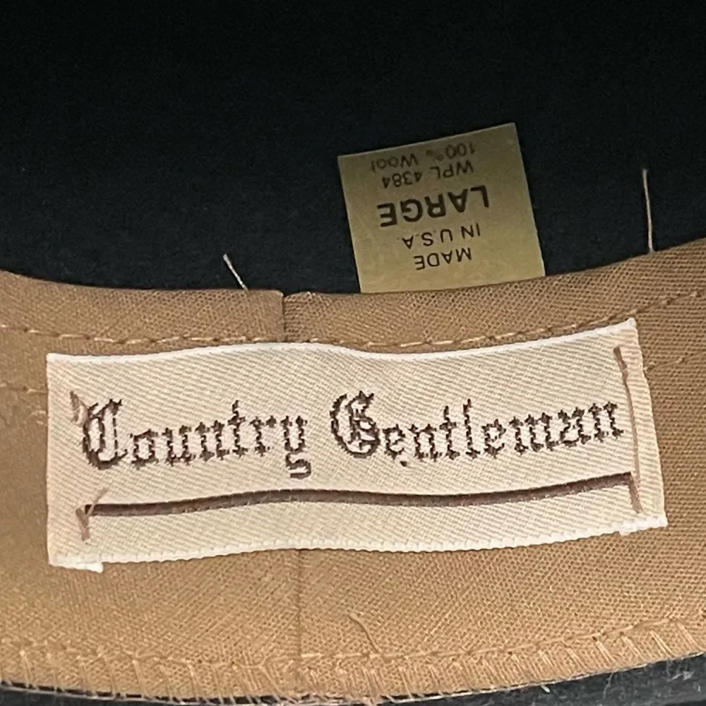 COUNTRY GENTLEMAN 100% Wool Fedora Hat L